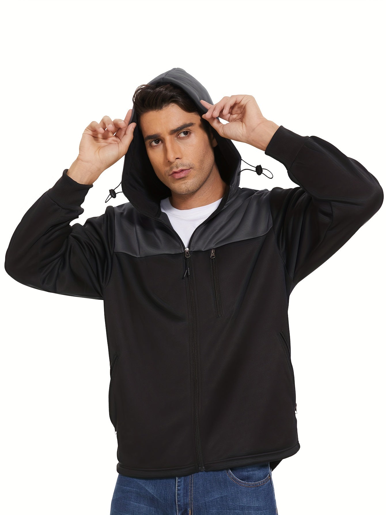 Colorblock Half-Zip Windbreaker | Lightweight Hooded Layer | Urban Utility Fit