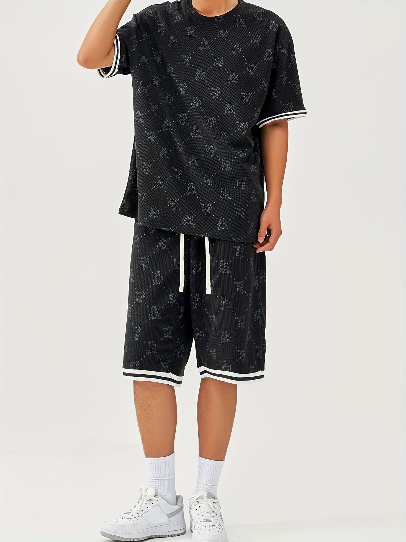 Monogram Lounge Set | Short Sleeve & Shorts | Retro Comfort & Street Appeal