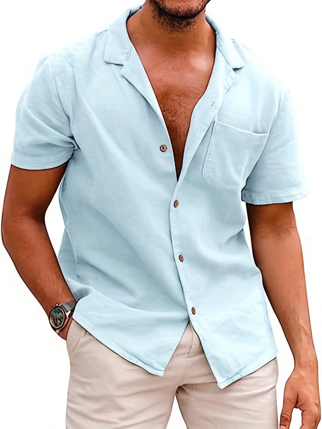 Men’s Camp Collar Shirt | Resort Style | Summer Casual Chic