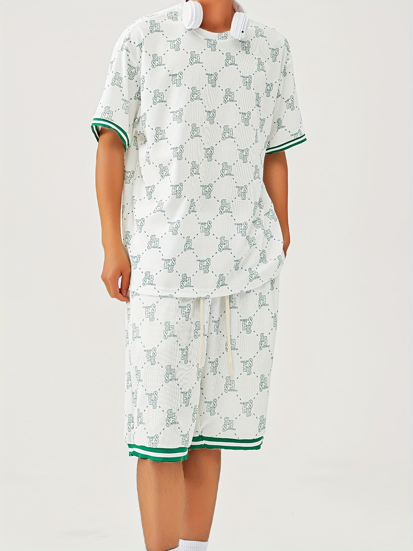 Monogram Lounge Set | Short Sleeve & Shorts | Retro Comfort & Street Appeal