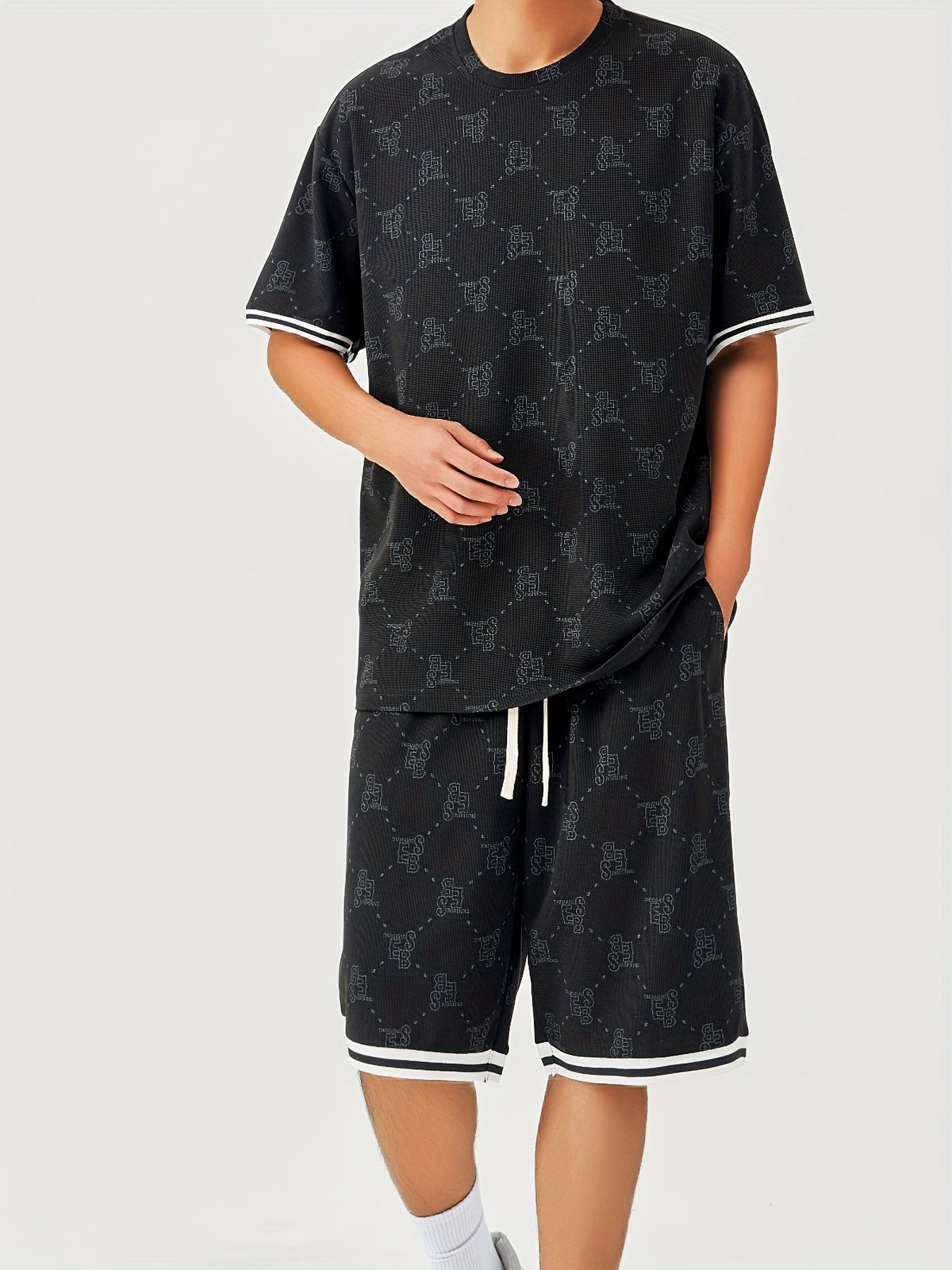 Monogram Lounge Set | Short Sleeve & Shorts | Retro Comfort & Street Appeal