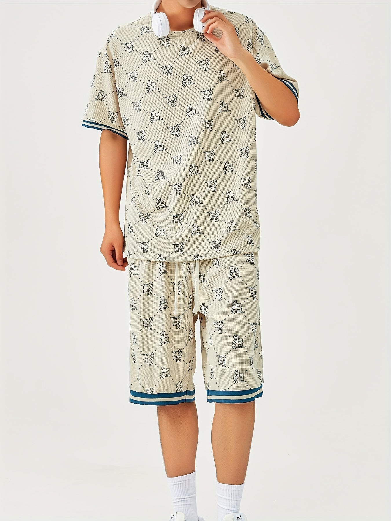 Monogram Lounge Set | Short Sleeve & Shorts | Retro Comfort & Street Appeal