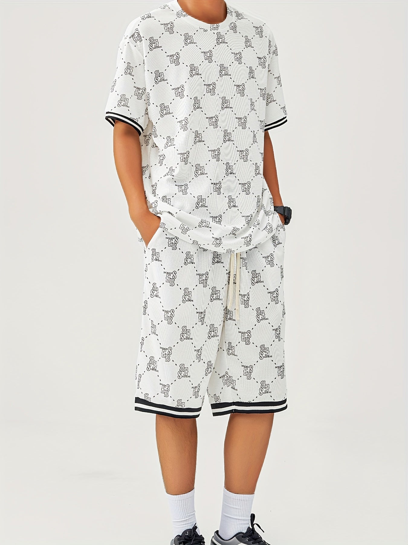 Monogram Lounge Set | Short Sleeve & Shorts | Retro Comfort & Street Appeal