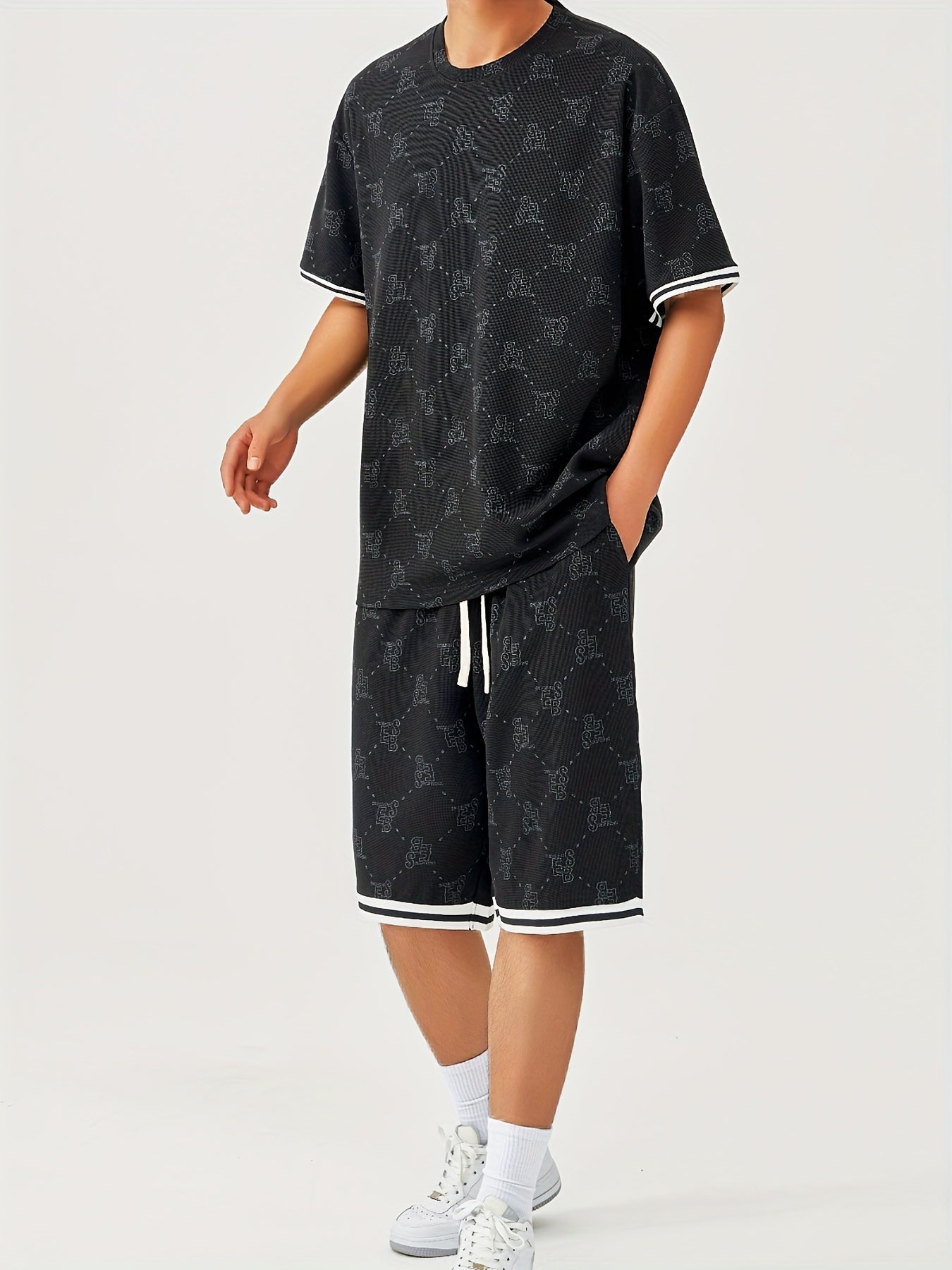 Monogram Lounge Set | Short Sleeve & Shorts | Retro Comfort & Street Appeal