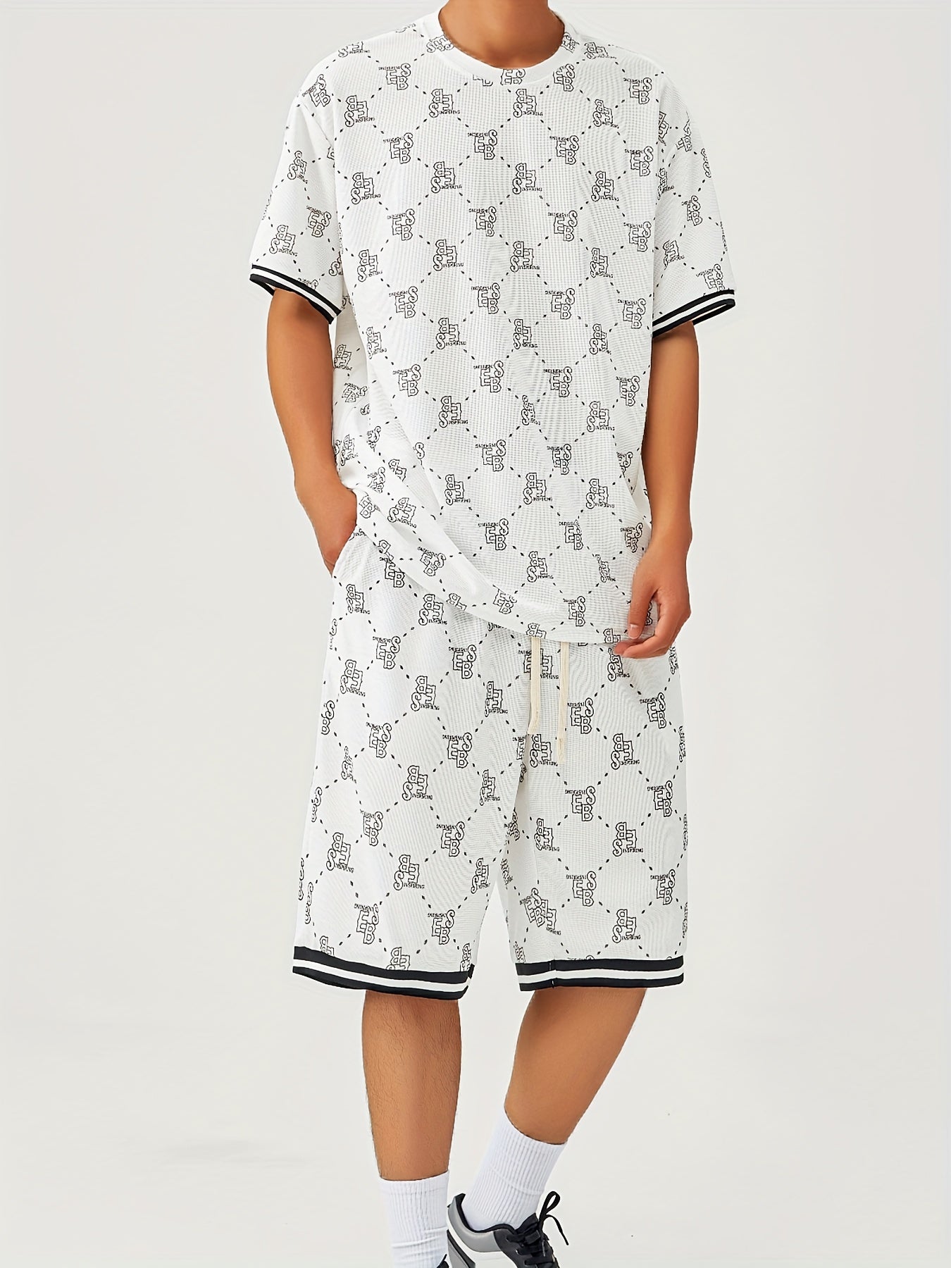 Monogram Lounge Set | Short Sleeve & Shorts | Retro Comfort & Street Appeal