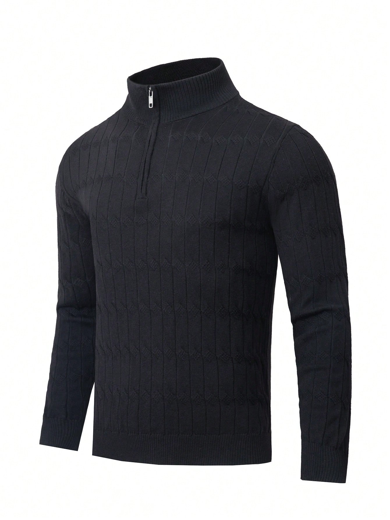 Zip Neck Knitted Sweater | Slim Fit | Elegant & Comfortable