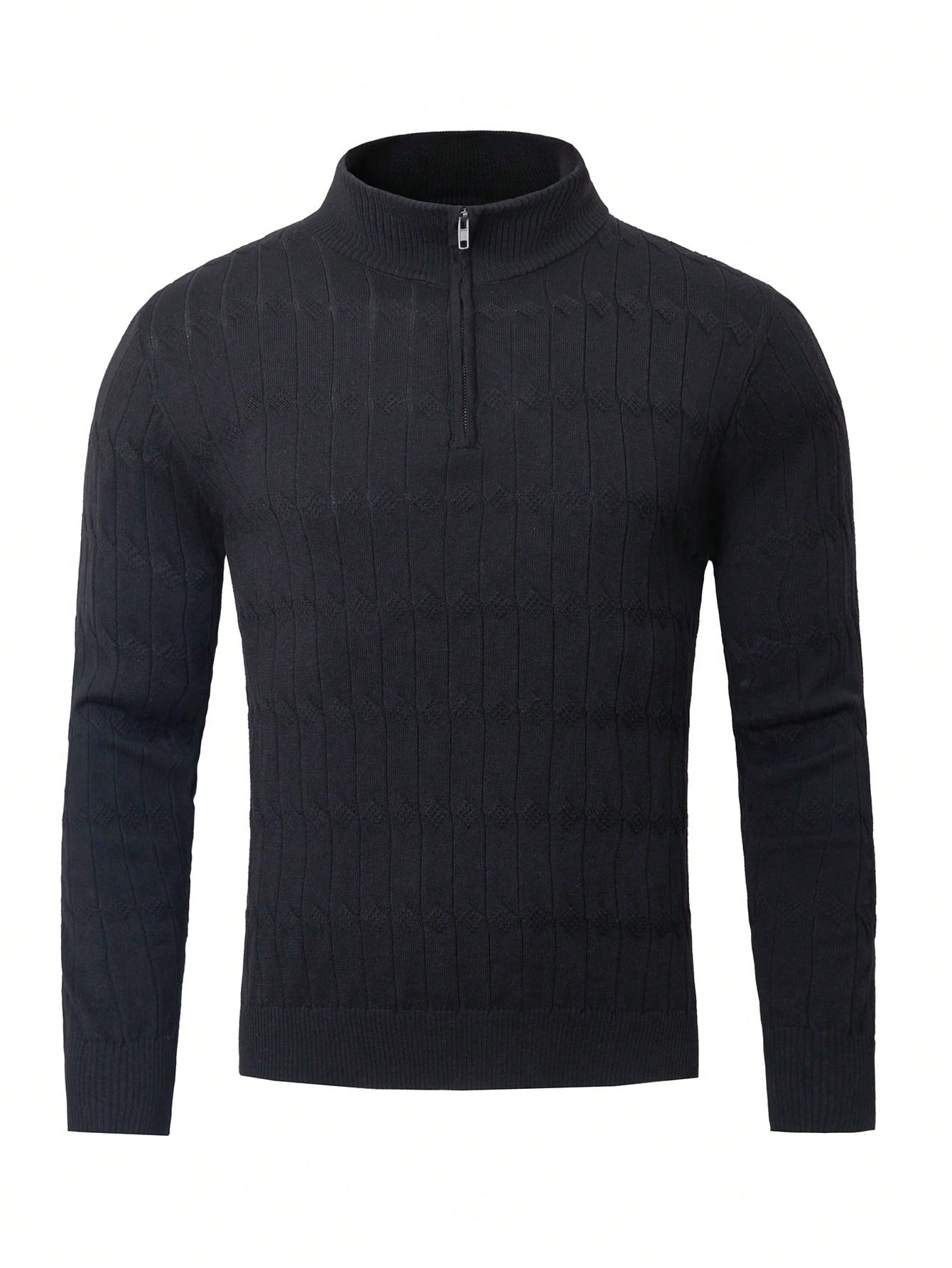 Zip Neck Knitted Sweater | Slim Fit | Elegant & Comfortable