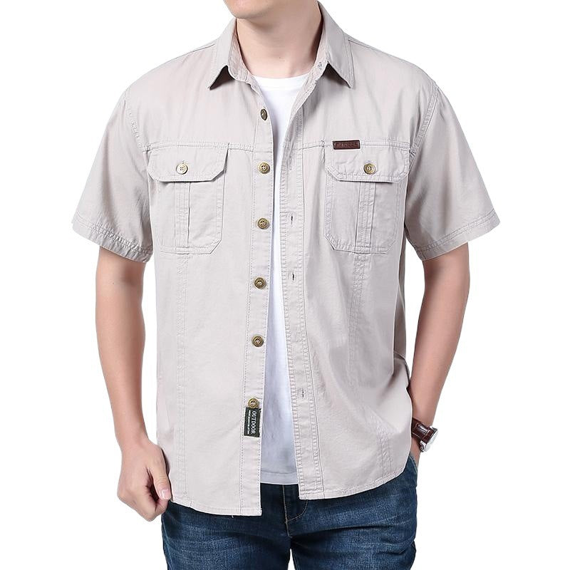 Men’s Outdoor Utility Shirt | Short Sleeve | Rugged Comfort & Dual-Pocket Function