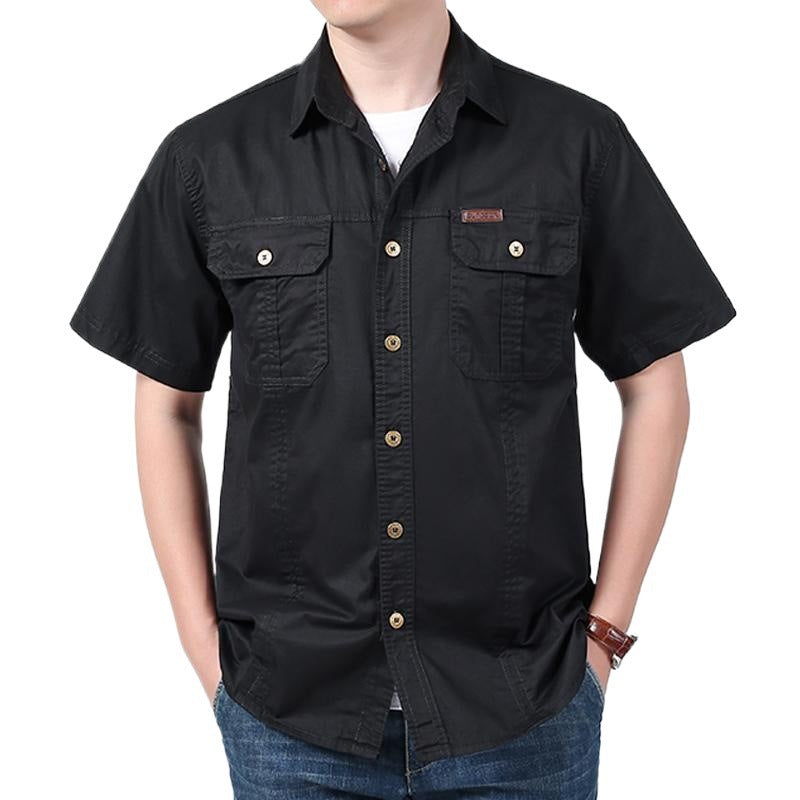 Men’s Outdoor Utility Shirt | Short Sleeve | Rugged Comfort & Dual-Pocket Function