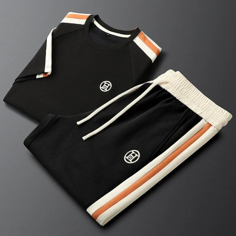 Retro Sport Co-ord Set | Stripe Detail & Emblem | Street Active Style
