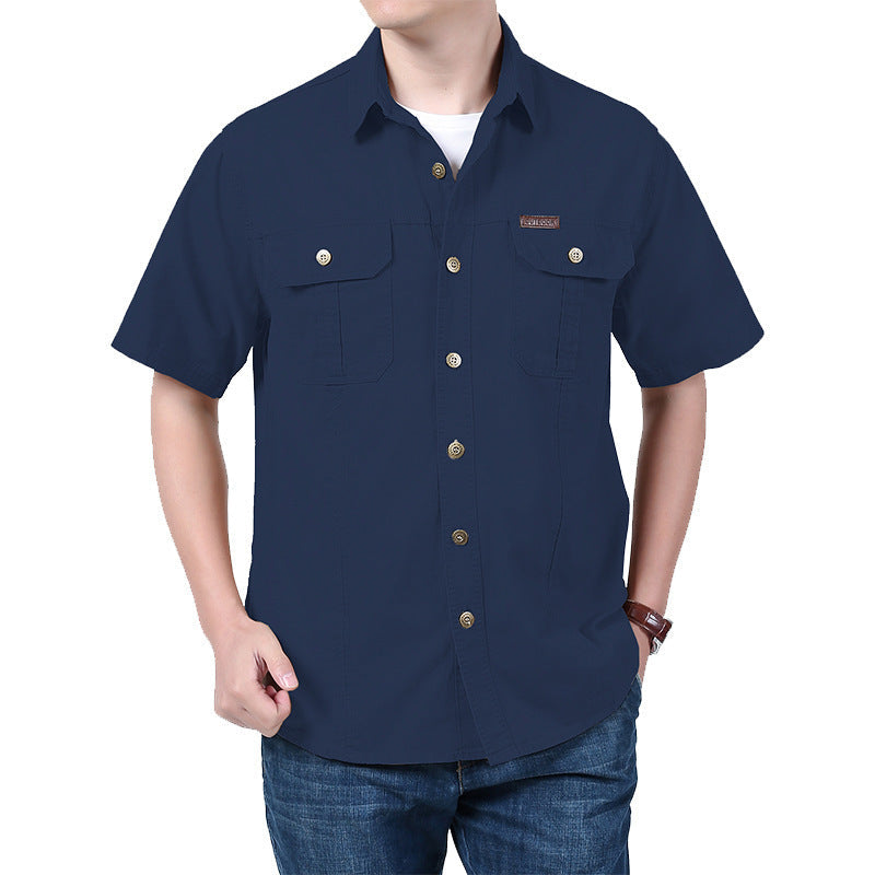 Men’s Outdoor Utility Shirt | Short Sleeve | Rugged Comfort & Dual-Pocket Function