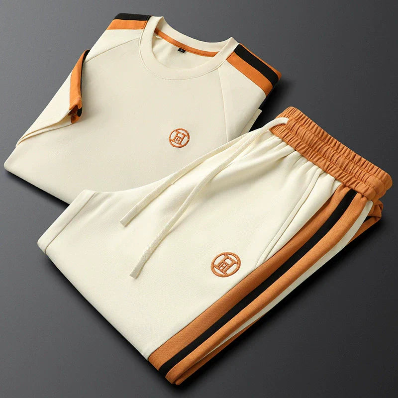 Retro Sport Co-ord Set | Stripe Detail & Emblem | Street Active Style