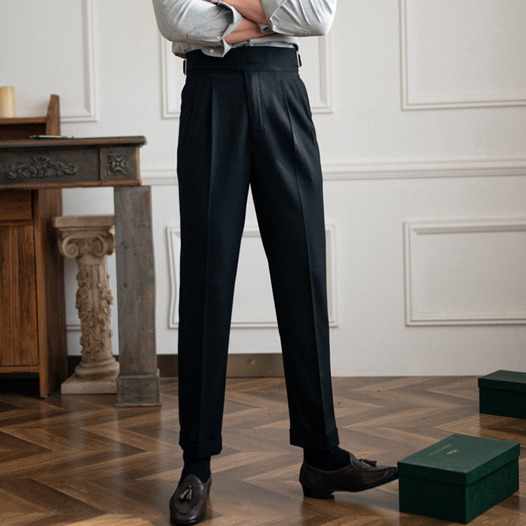 Slim Fit Pleated Trousers | Modern Tailoring | Refined Versatility