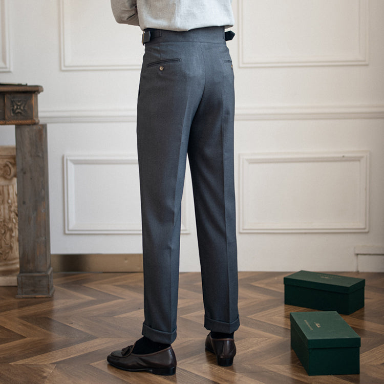 Slim Fit Pleated Trousers | Modern Tailoring | Refined Versatility