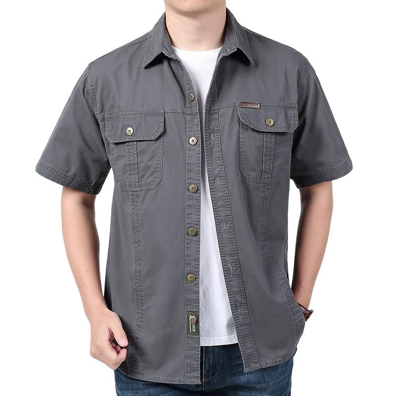 Men’s Outdoor Utility Shirt | Short Sleeve | Rugged Comfort & Dual-Pocket Function