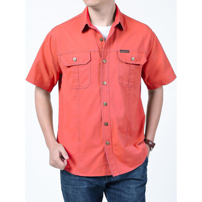 Men’s Outdoor Utility Shirt | Short Sleeve | Rugged Comfort & Dual-Pocket Function