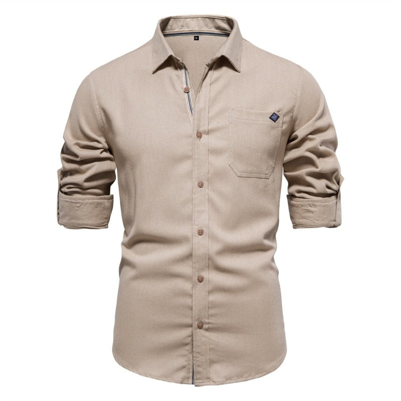 Slim-Fit Stretch Shirt | Long Sleeve | Smart Comfort for Men
