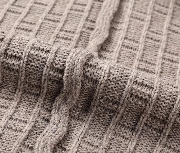 Knitted Polo Sweater | Textured Knit | Warm and Elegant