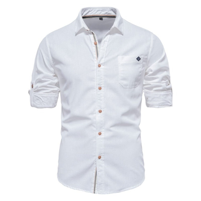 Slim-Fit Stretch Shirt | Long Sleeve | Smart Comfort for Men