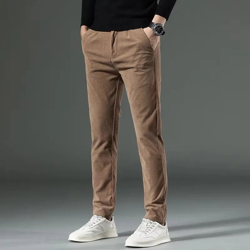 Slim Fit Corduroy Trousers | Modern Texture | Smart Cold-Season Style