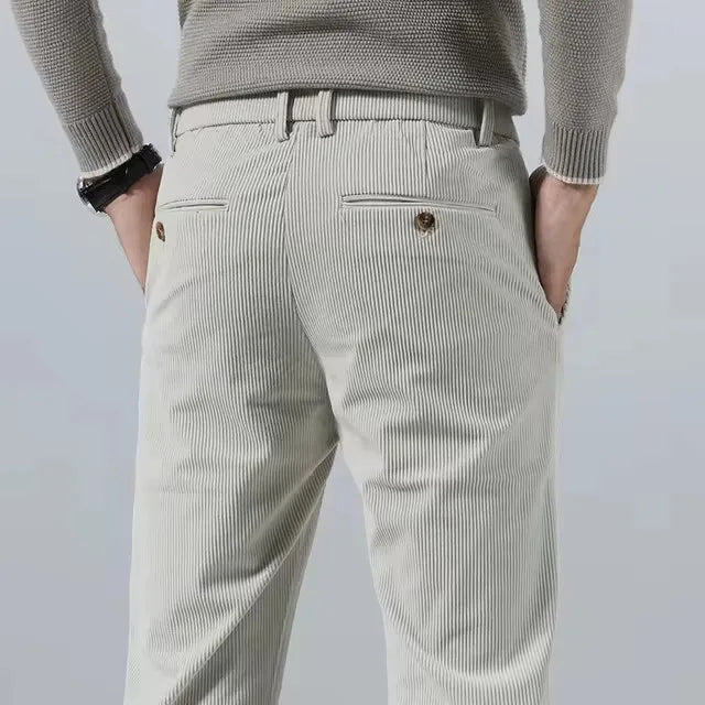 Slim Fit Corduroy Trousers | Modern Texture | Smart Cold-Season Style