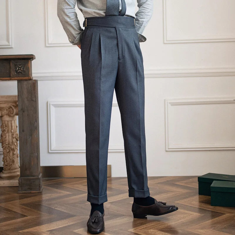 Slim Fit Pleated Trousers | Modern Tailoring | Refined Versatility