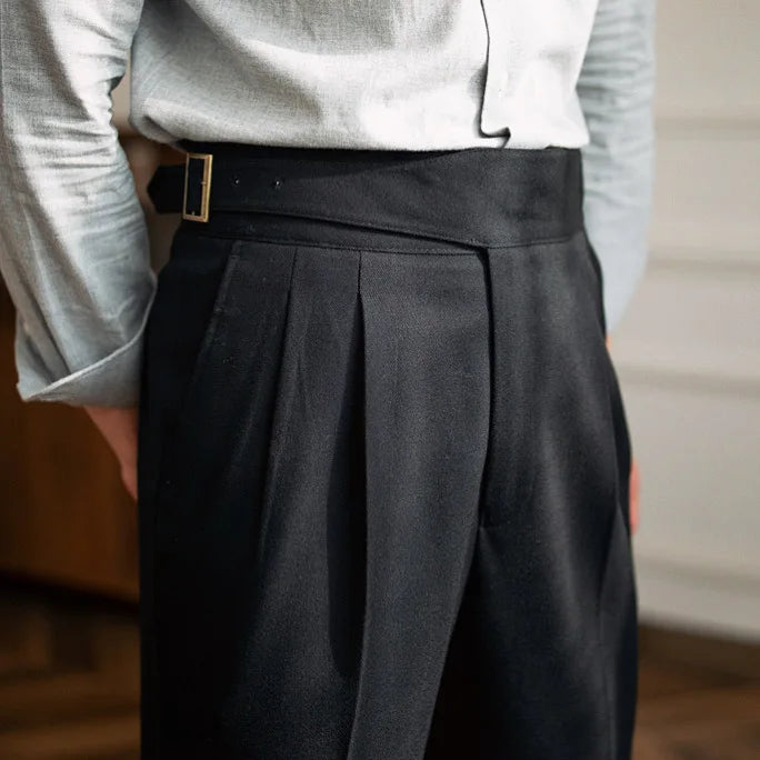 Slim Fit Pleated Trousers | Modern Tailoring | Refined Versatility