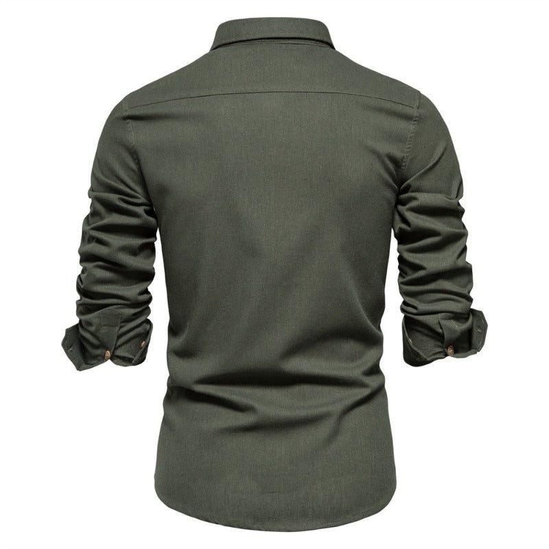 Slim-Fit Stretch Shirt | Long Sleeve | Smart Comfort for Men