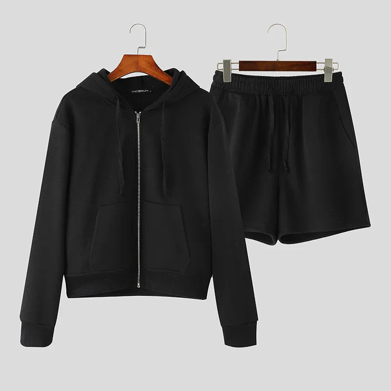 Fleece Zip-Up Hoodie Set | Soft Minimalist Loungewear | Everyday Comfort
