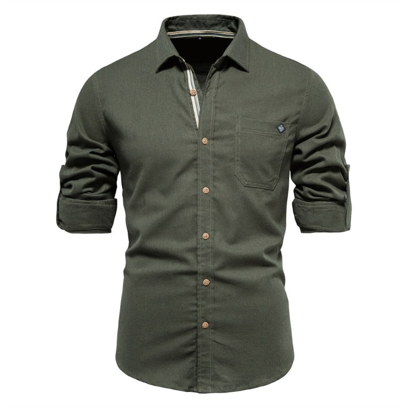 Slim-Fit Stretch Shirt | Long Sleeve | Smart Comfort for Men
