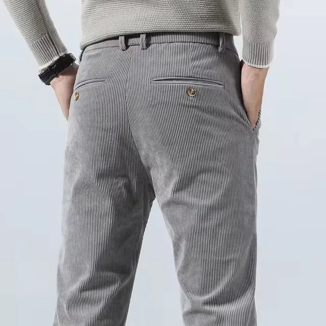 Slim Fit Corduroy Trousers | Modern Texture | Smart Cold-Season Style