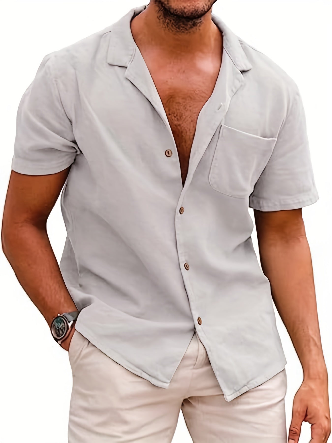 Men’s Camp Collar Shirt | Resort Style | Summer Casual Chic