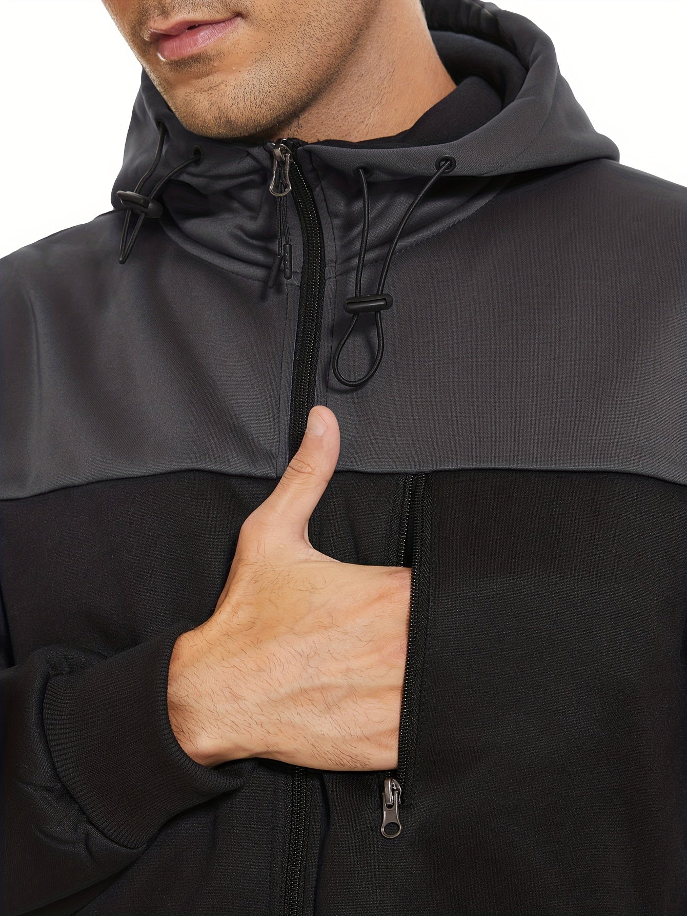 Colorblock Half-Zip Windbreaker | Lightweight Hooded Layer | Urban Utility Fit
