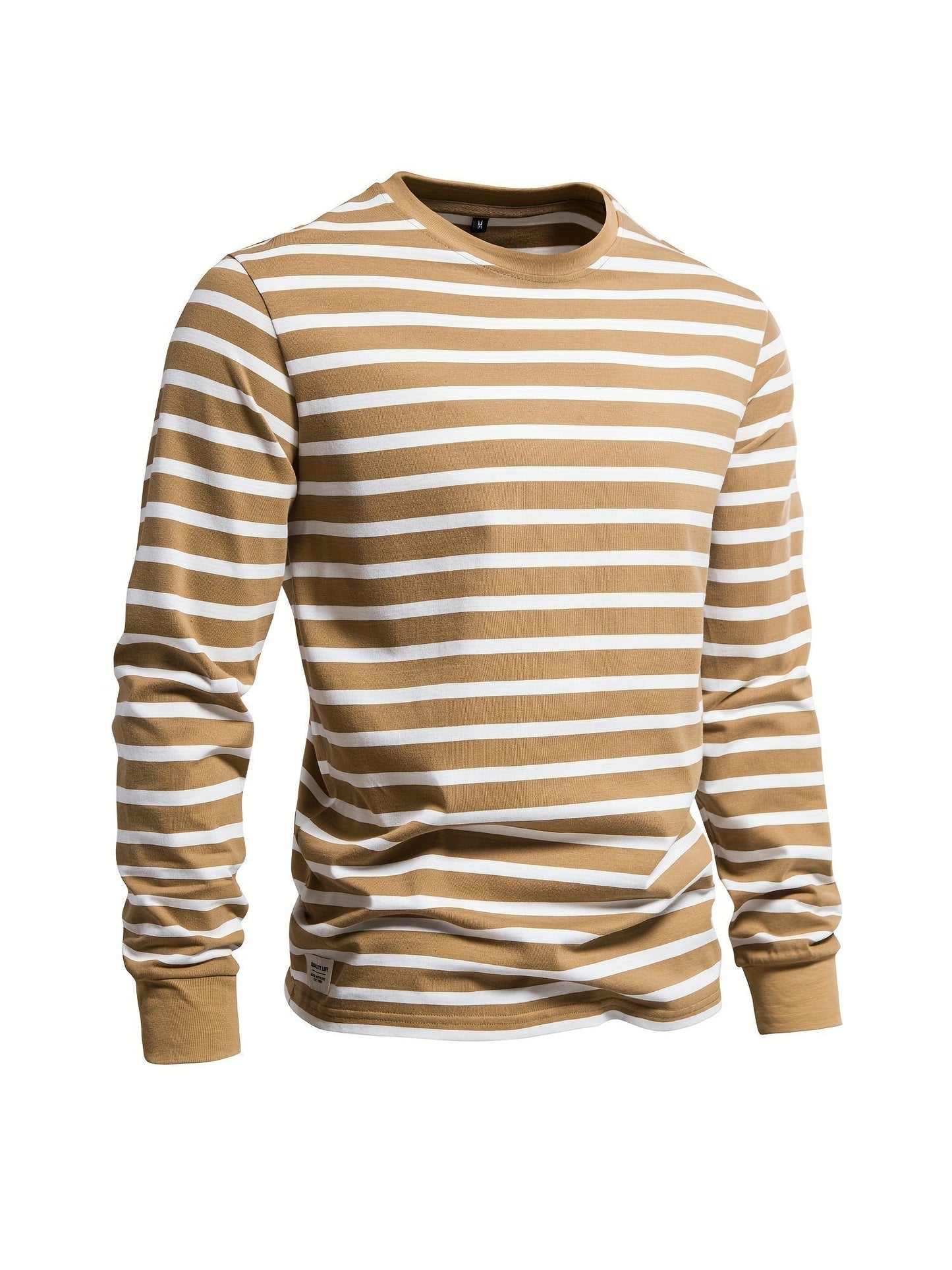 Striped Crew Neck Sweater | Retro Knit | Casual & Comfortable