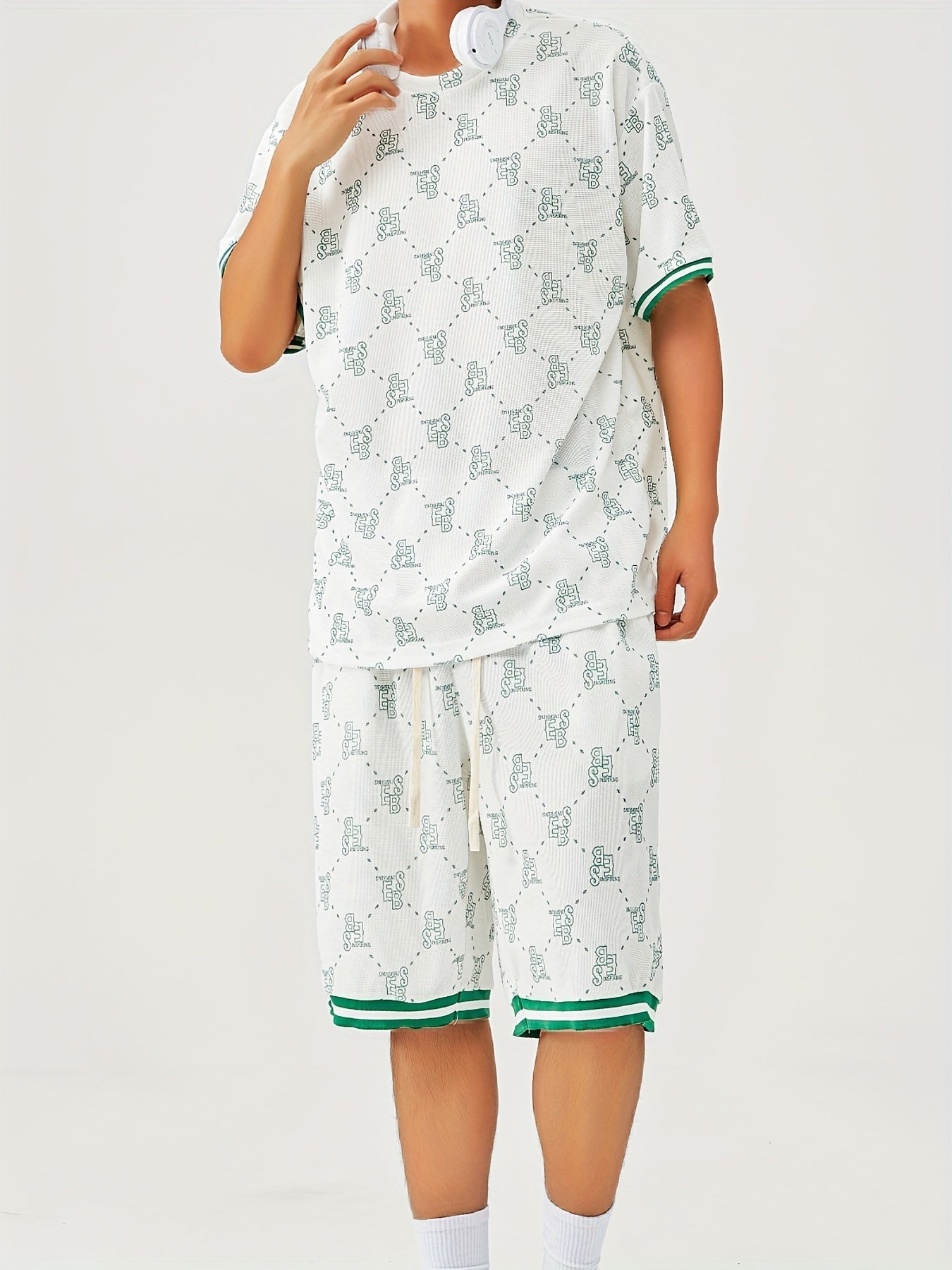 Monogram Lounge Set | Short Sleeve & Shorts | Retro Comfort & Street Appeal