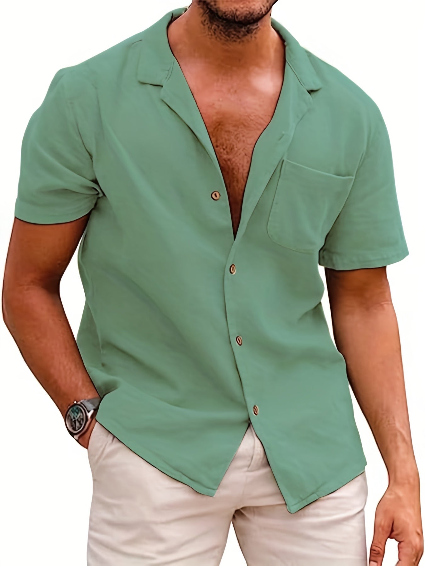 Men’s Camp Collar Shirt | Resort Style | Summer Casual Chic