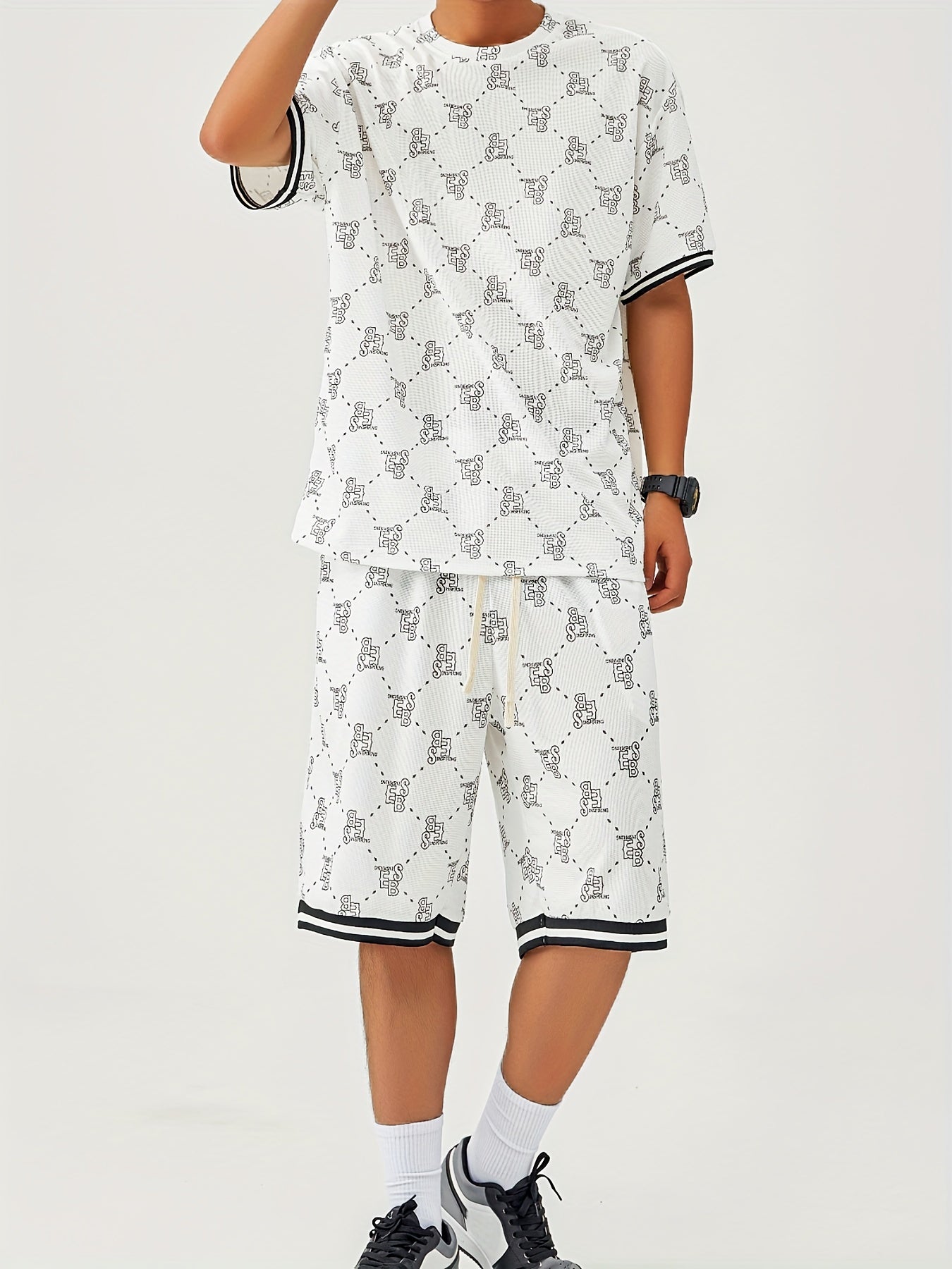 Monogram Lounge Set | Short Sleeve & Shorts | Retro Comfort & Street Appeal