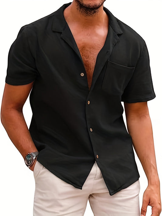 Men’s Camp Collar Shirt | Resort Style | Summer Casual Chic
