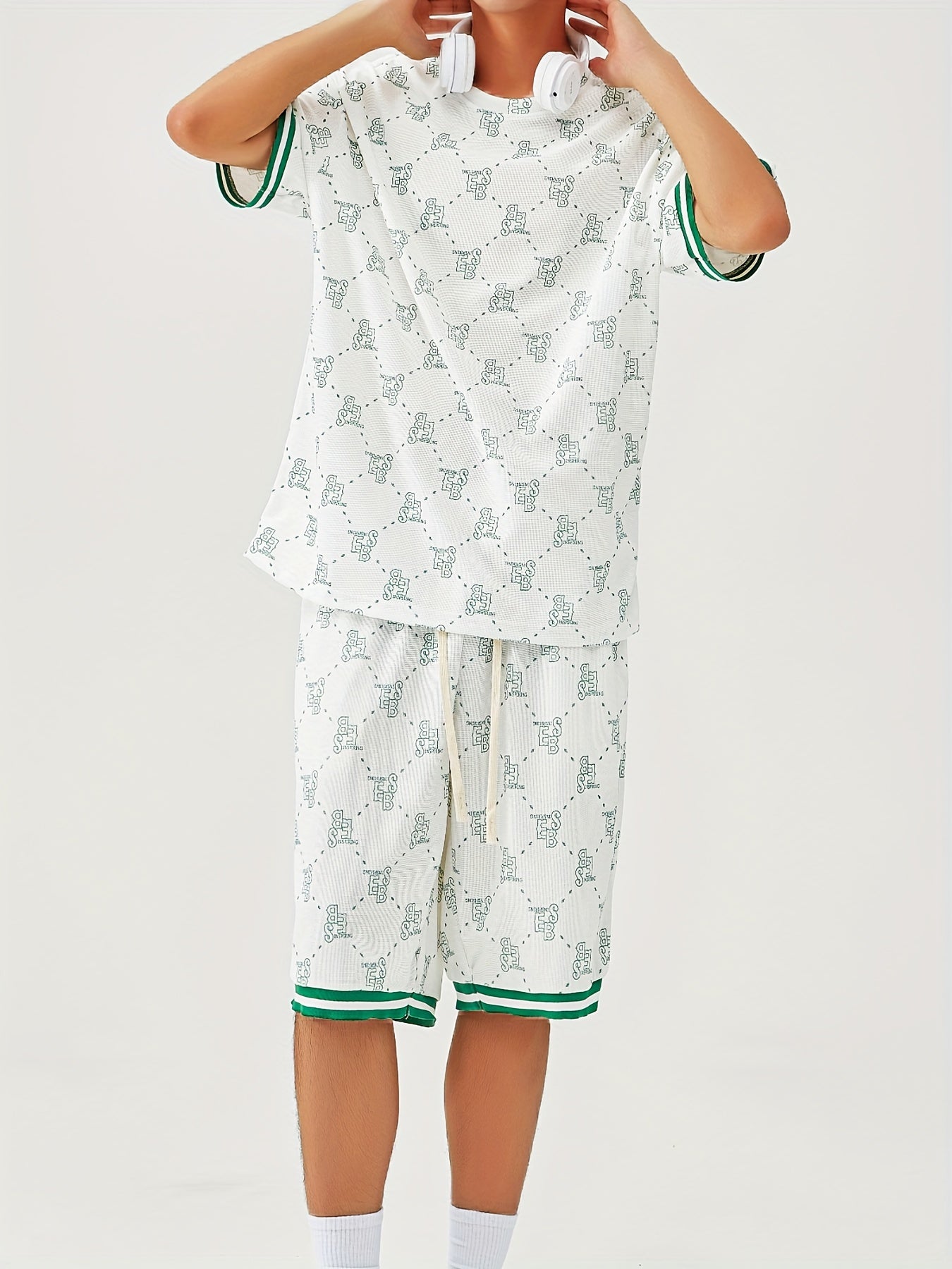 Monogram Lounge Set | Short Sleeve & Shorts | Retro Comfort & Street Appeal