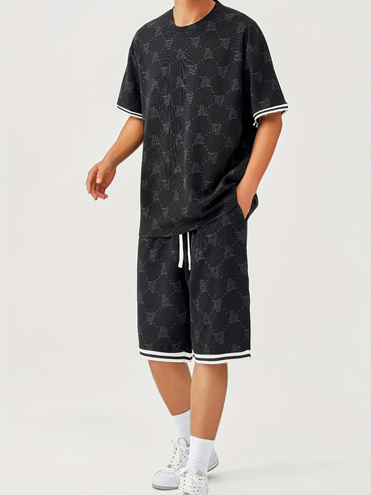Monogram Lounge Set | Short Sleeve & Shorts | Retro Comfort & Street Appeal