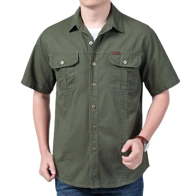 Men’s Outdoor Utility Shirt | Short Sleeve | Rugged Comfort & Dual-Pocket Function