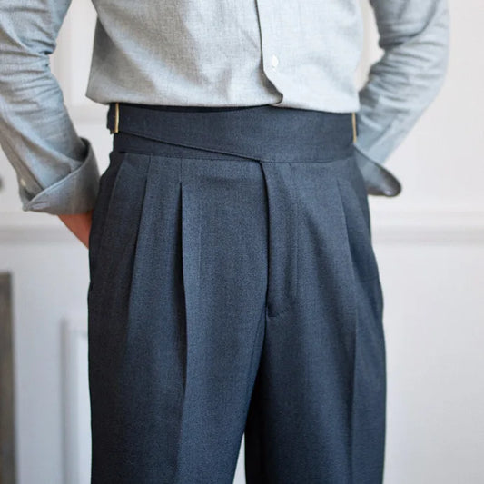 Slim Fit Pleated Trousers | Modern Tailoring | Refined Versatility