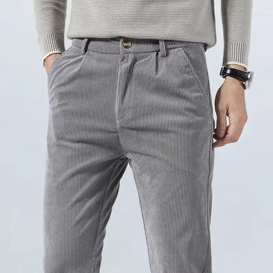 Slim Fit Corduroy Trousers | Modern Texture | Smart Cold-Season Style