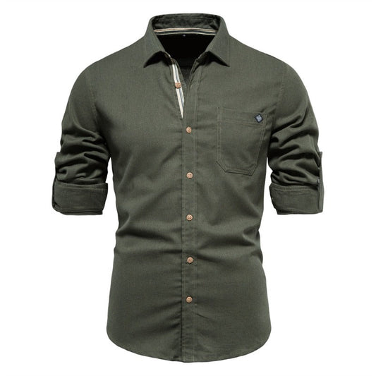 Slim-Fit Stretch Shirt | Long Sleeve | Smart Comfort for Men