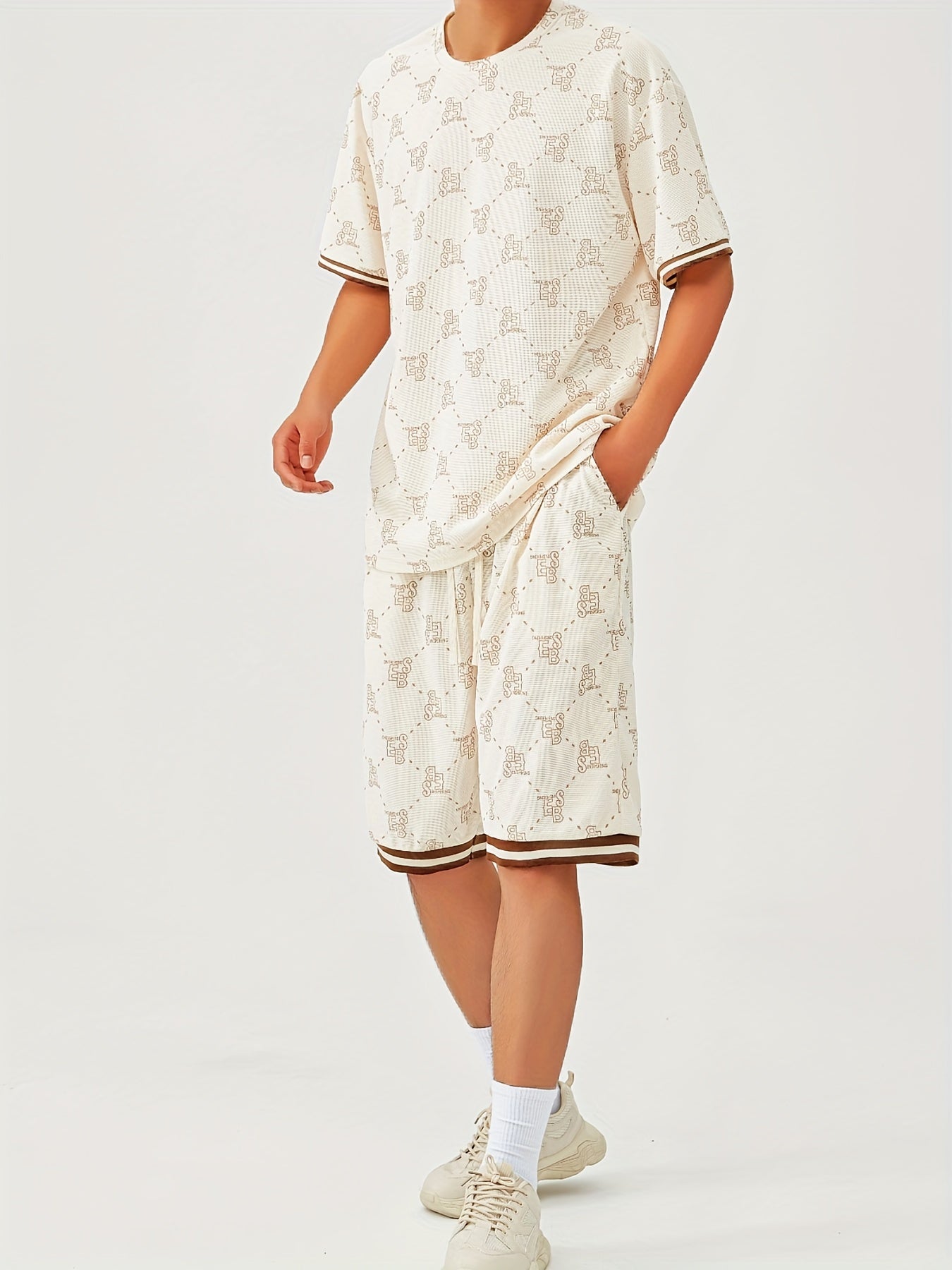 Monogram Lounge Set | Short Sleeve & Shorts | Retro Comfort & Street Appeal