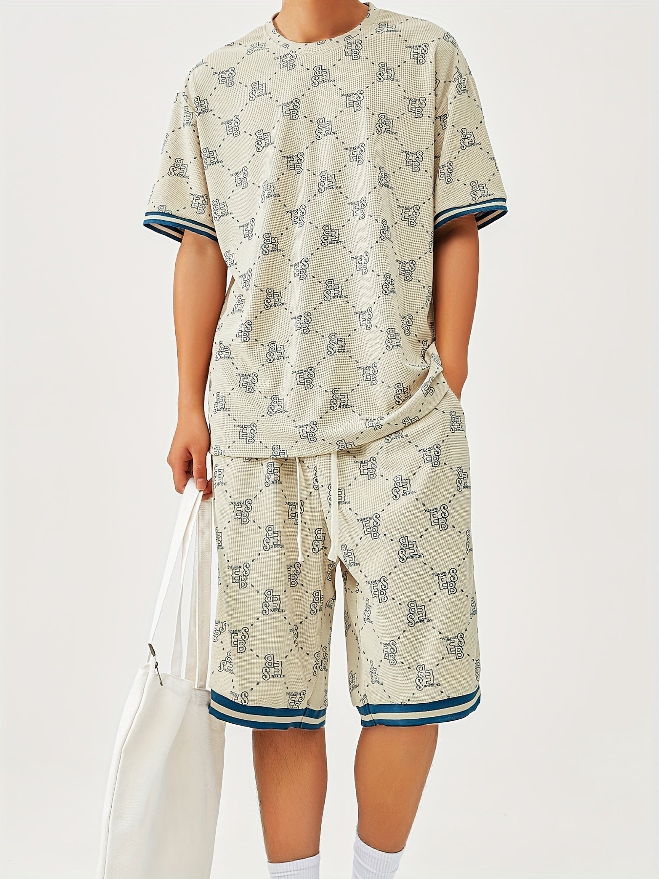 Monogram Lounge Set | Short Sleeve & Shorts | Retro Comfort & Street Appeal