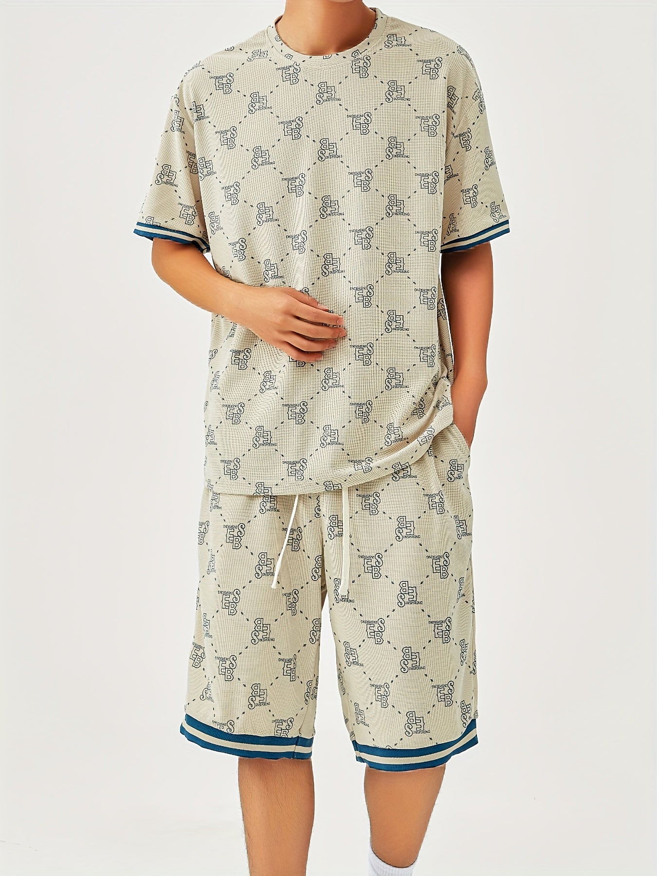 Monogram Lounge Set | Short Sleeve & Shorts | Retro Comfort & Street Appeal
